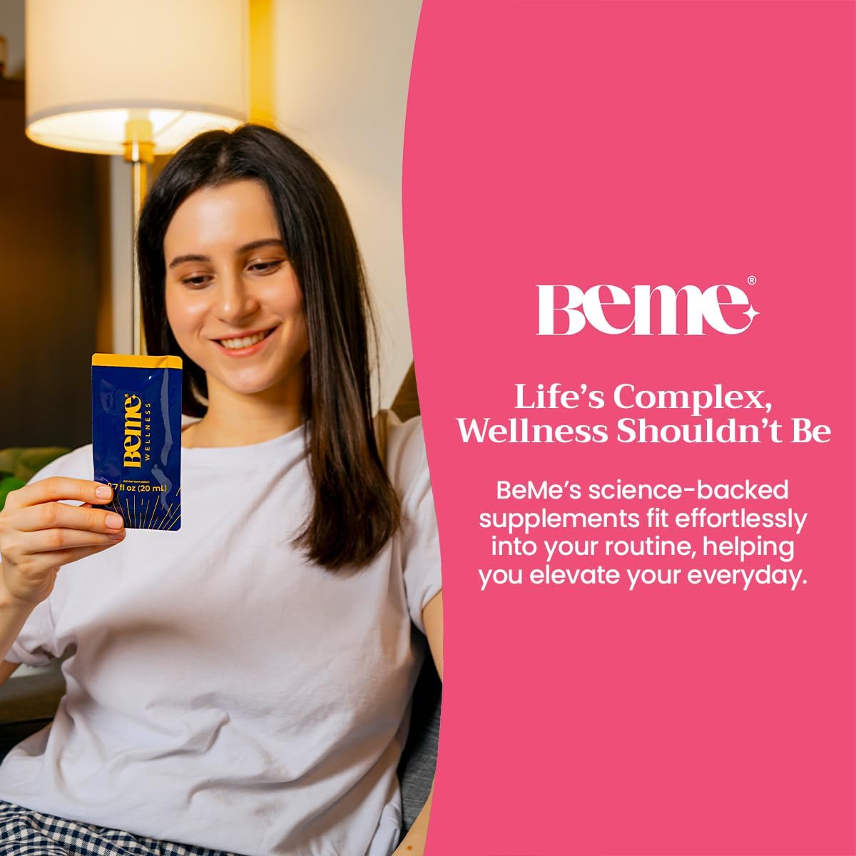 BeMe Be Zen Magnesium Sleep Drink - Relaxing Liquid Supplement with Magnesium Glycinate, L-Theanine, Ashwagandha, GABA & Chamomile for Sleep