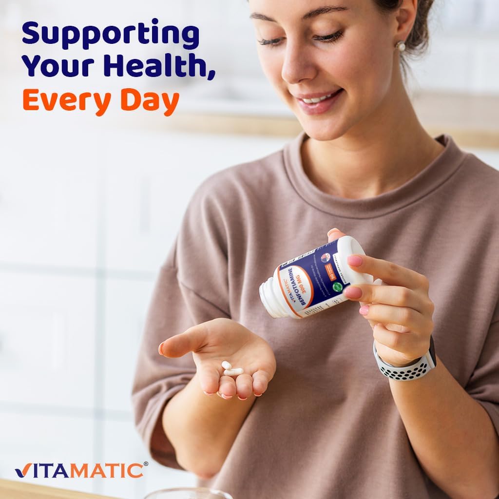 Benfotiamine 300 mg Vegetarian Capsules - Fat Soluble Vitamin B1 Supplement (270 Count)
