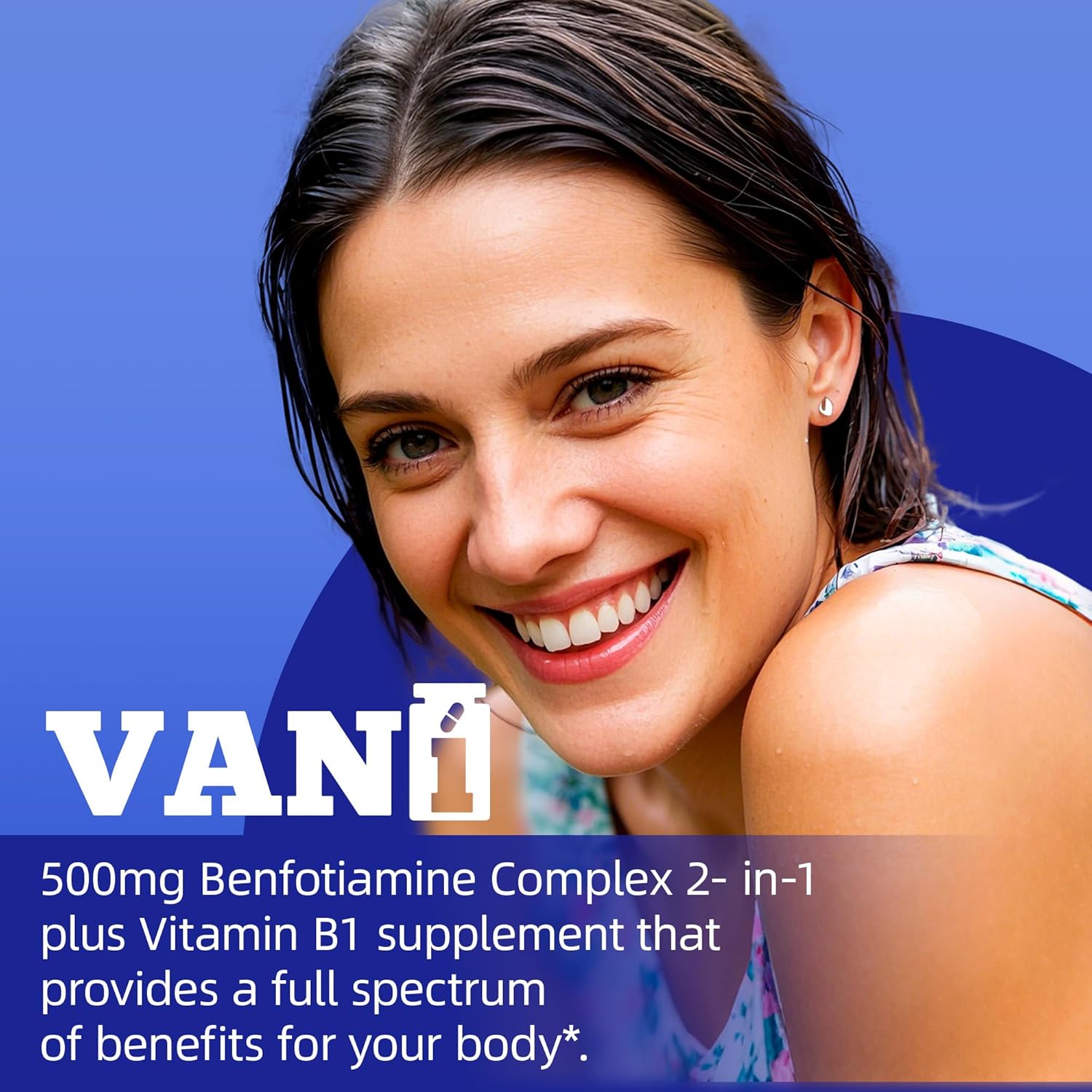 Benfotiamine 500mg with Vitamin B1, Fat Soluable Supplement - 120 Capsules