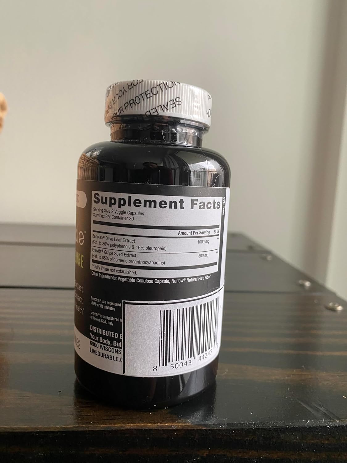 Benolea Olive Leaf & Enovita Grape Seed Extract Two-in-One Formula for Vascular Health - 360 Capsules, Doctor-Formulated, Made in USA