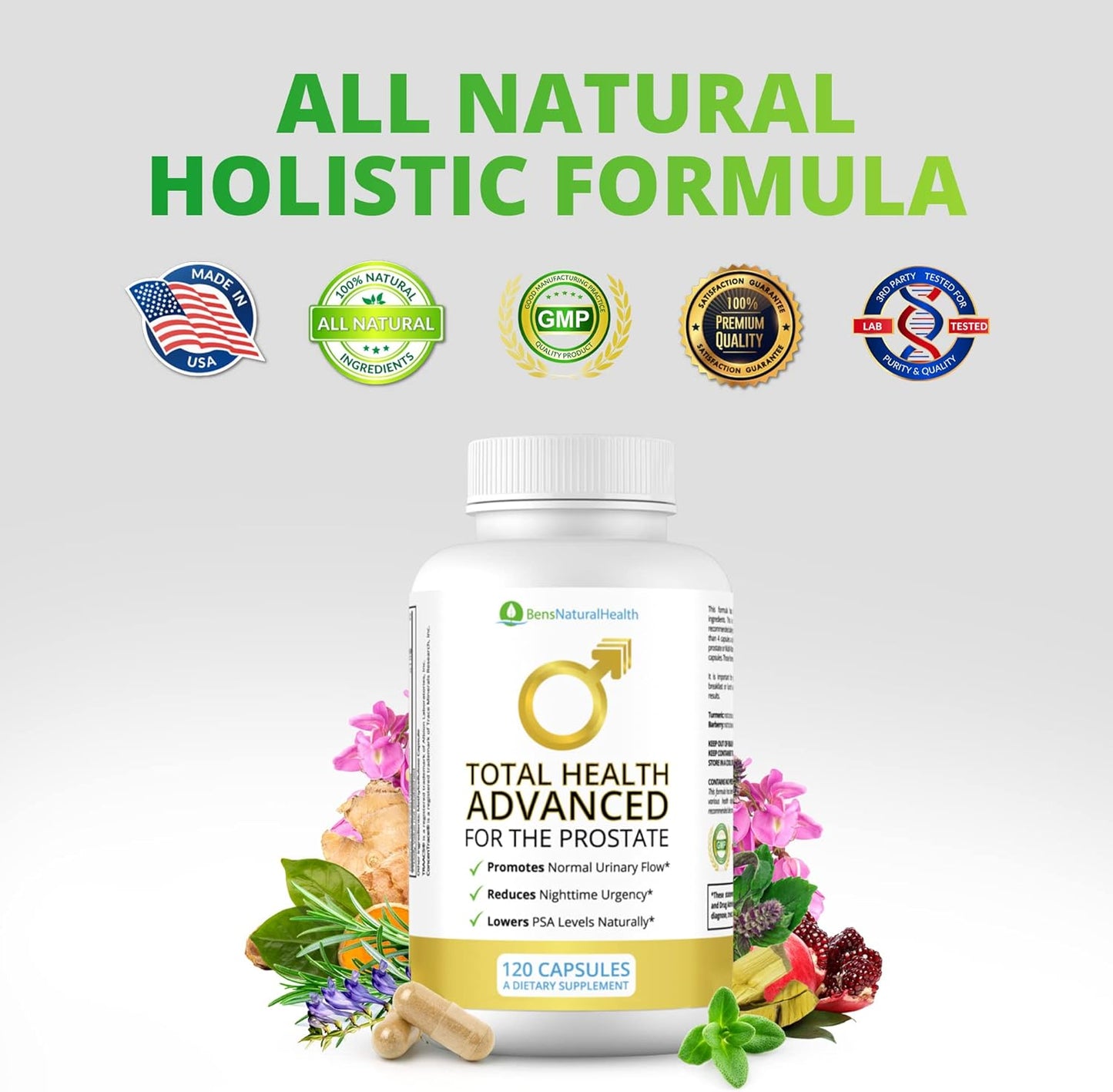 Ben's Advanced Prostate Supplements with Beta Sitosterol - Prostate Health Relief for Men - 720 Capsules