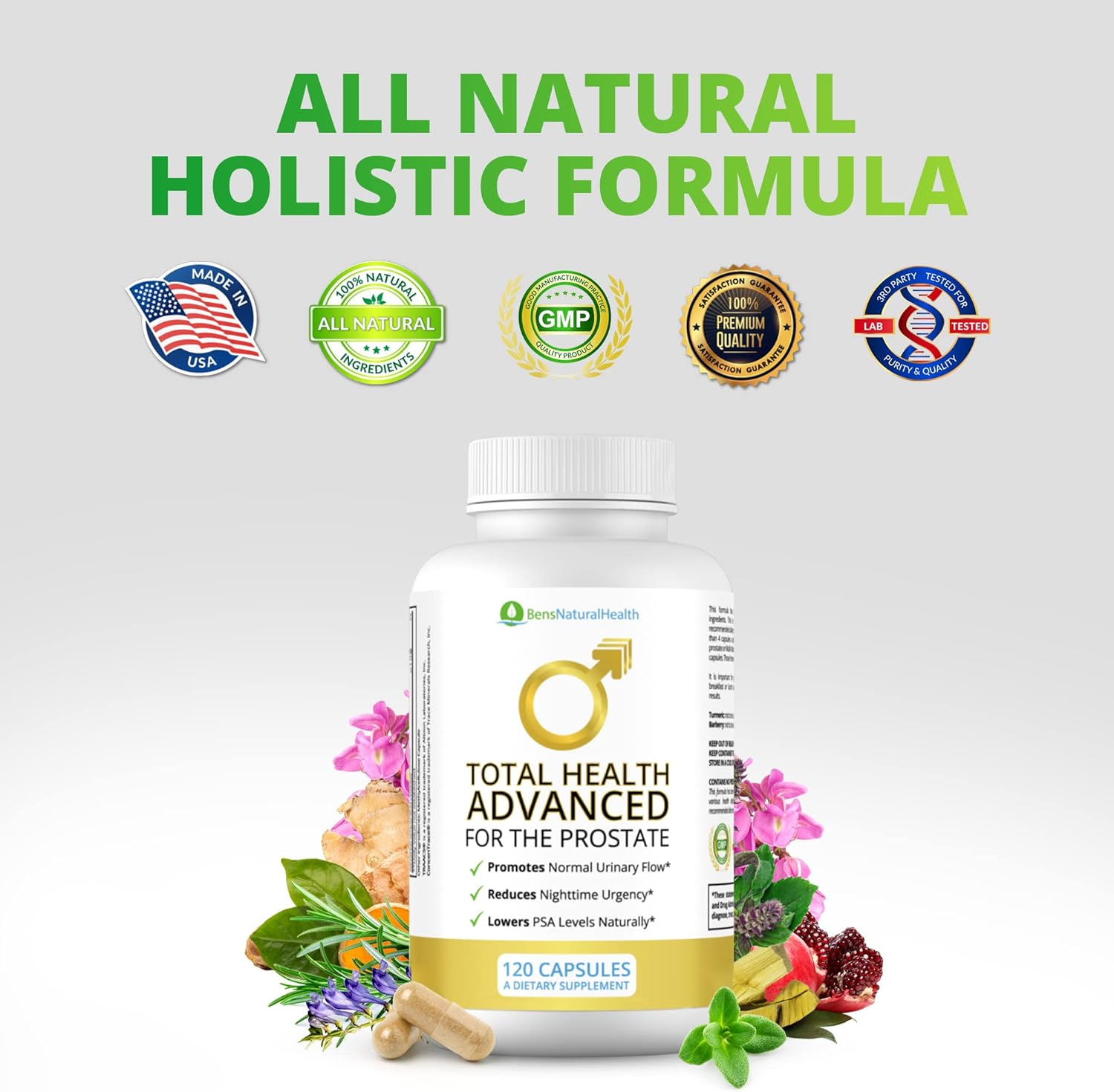 Ben's Advanced Prostate Supplements with Beta Sitosterol - Prostate Health Relief for Men - 720 Capsules