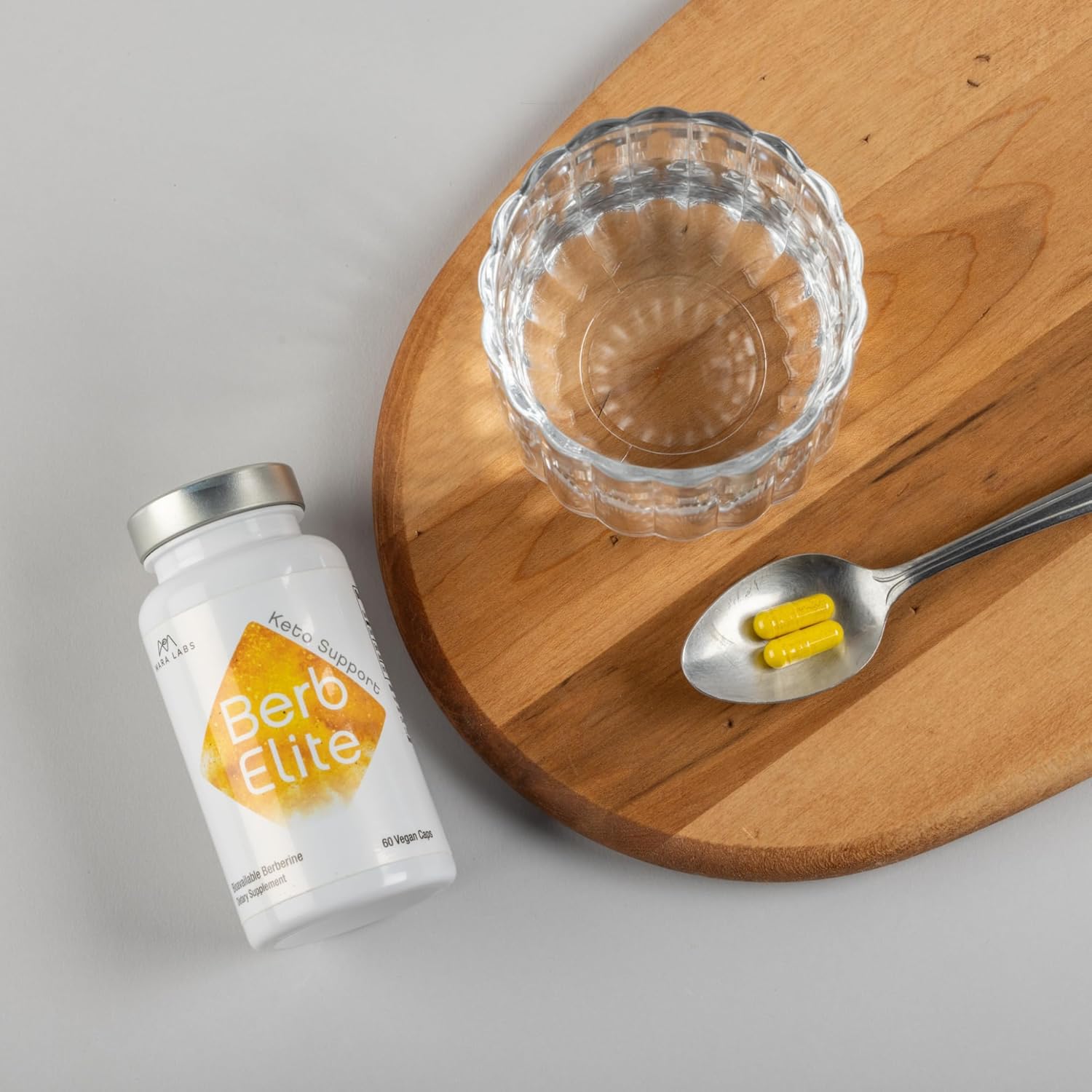 BerbElite BrocElite Supplement by Mara Labs | 350mg Berberine HCL & Broccoli Seed Complex | Enhanced Bioavailability | 60 Servings