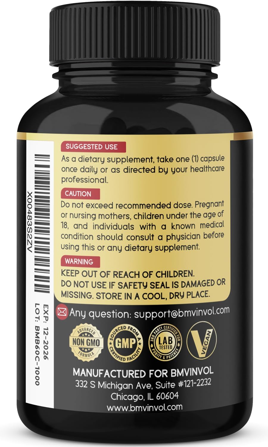 Berberine HCl Supplement with Ceylon Cinnamon, Turmeric, Artichoke, Milk Thistle - 60 Capsules