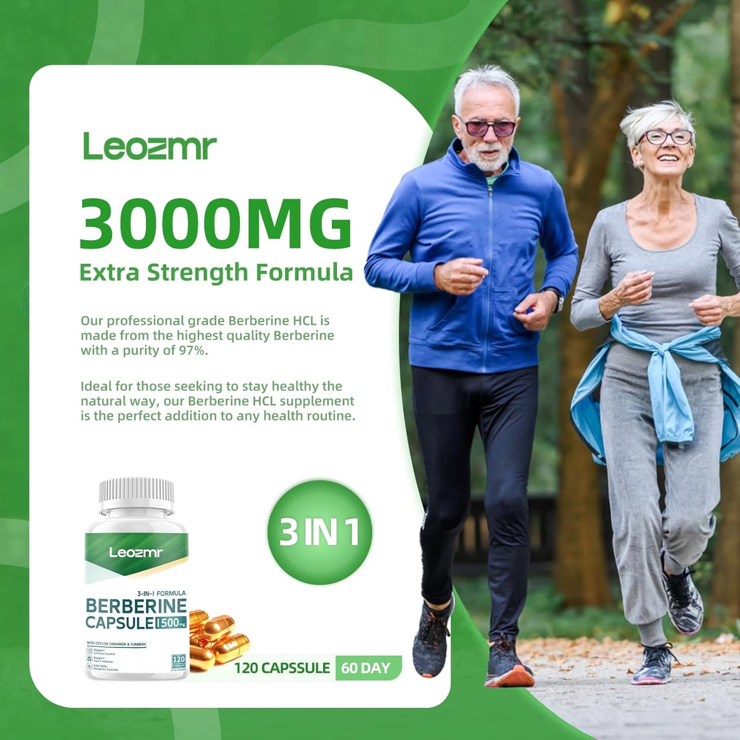 Berberine Supplement with 1500mg Per Serving - 120 Capsules with Pure Ceylon Cinnamon - Root Supplements Pills