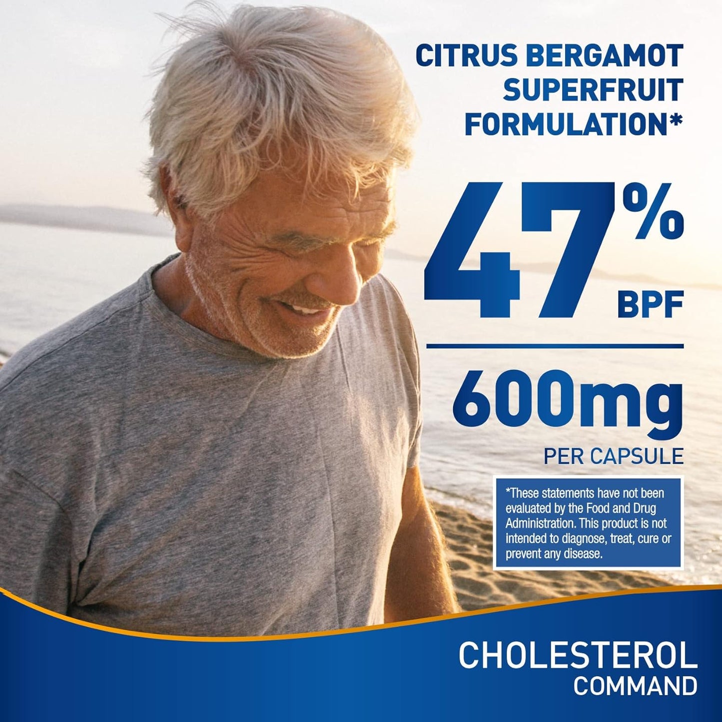 BergaMet Cholesterol Control Supplement - 47% Bergamot Polyphenol, 180 Capsules (2 Bottles) - Made in USA - 2 Month Supply