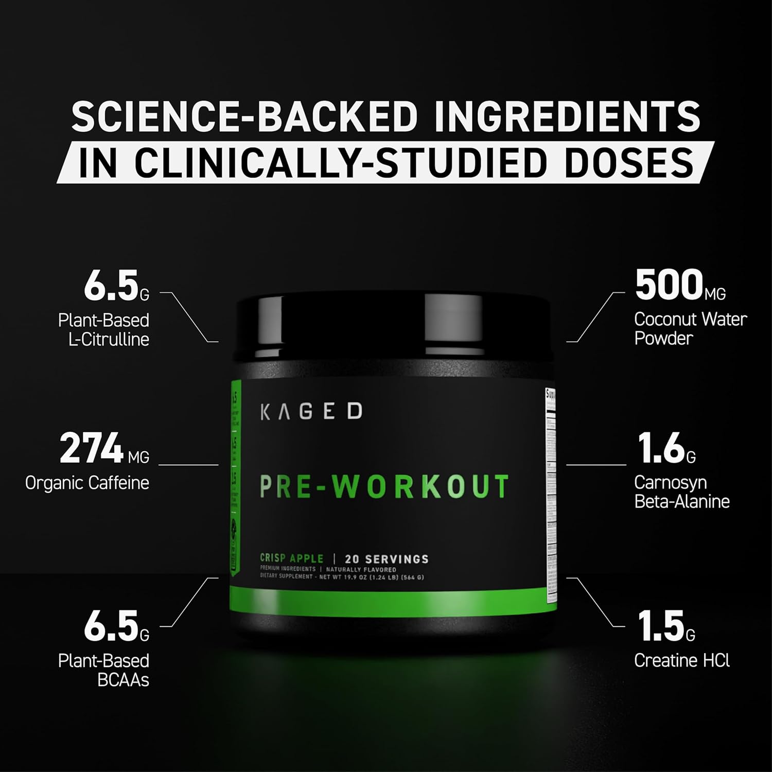 Berry Blast Pre-Kaged Pre Workout Powder with Creatine, Beta Alanine, and Caffeine - 20 Servings
