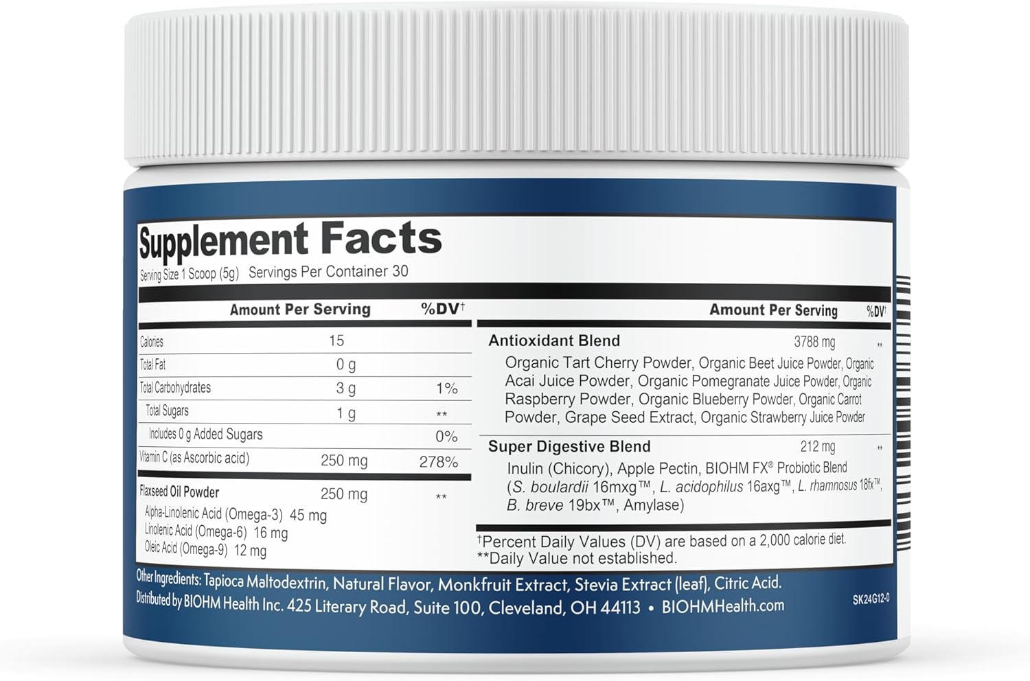 Berry Blast Probiotic Superfood Powder for Kids, Antioxidants & Omega-3, Gluten-Free, Non-GMO, Dairy-Free, Vegetarian, Ages 4+, 30 Servings