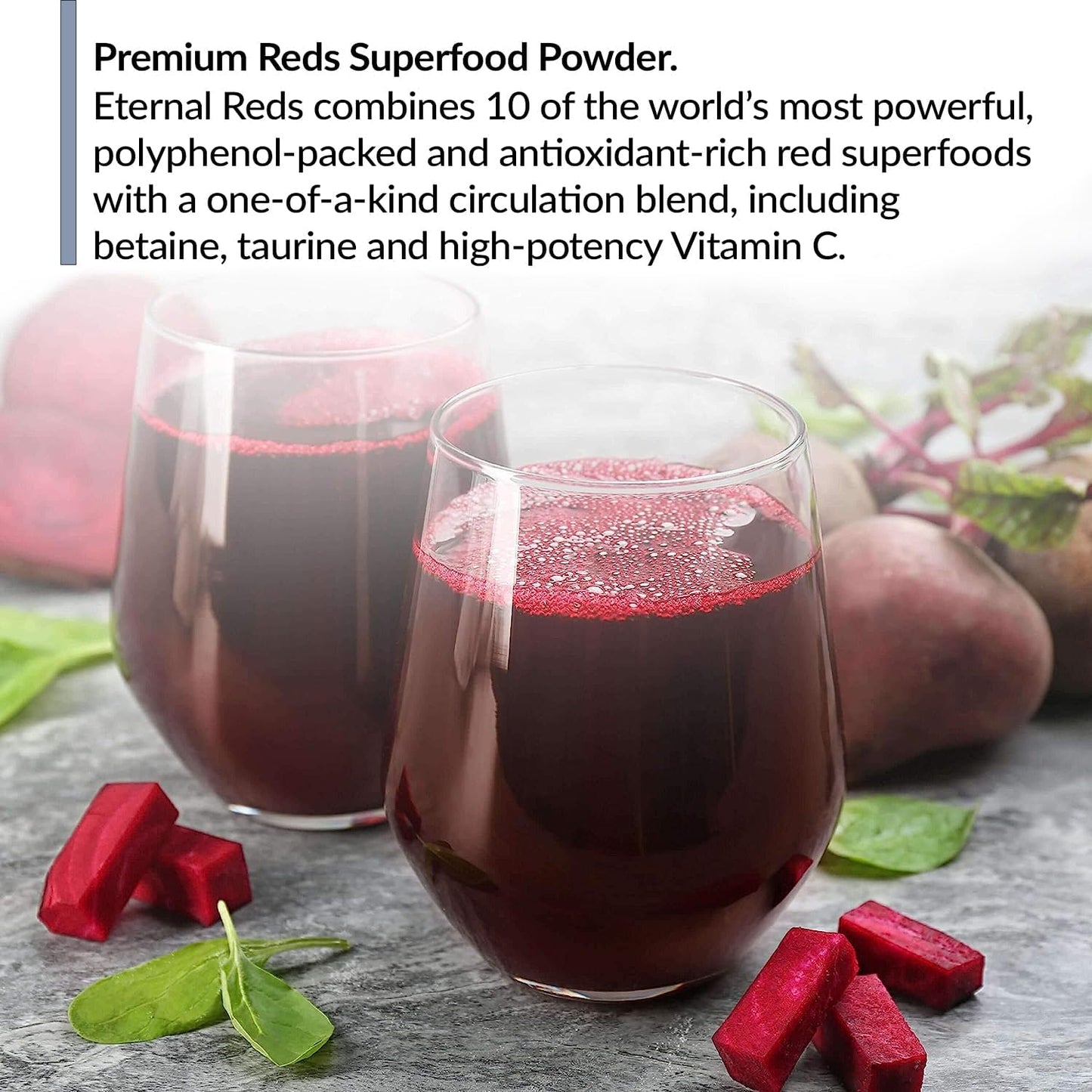 Berry-Flavored BioTrust Eternal Reds Superfoods Powder - Supports Heart Health, Energy & Stamina - No Sugar or Caffeine - 30 Servings