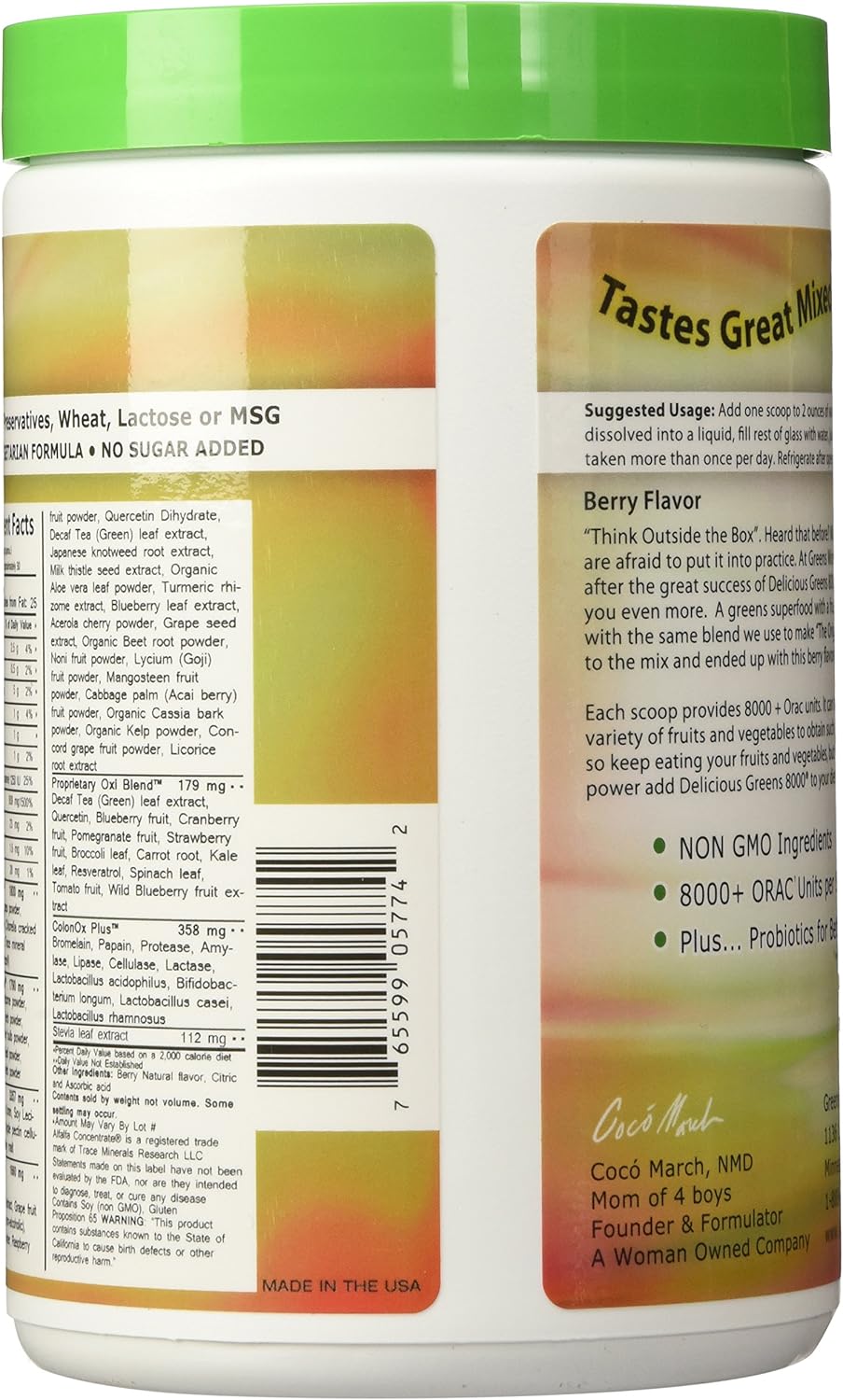 Berry Flavored Greens World Delicious Greens 8000 - 10.6 oz