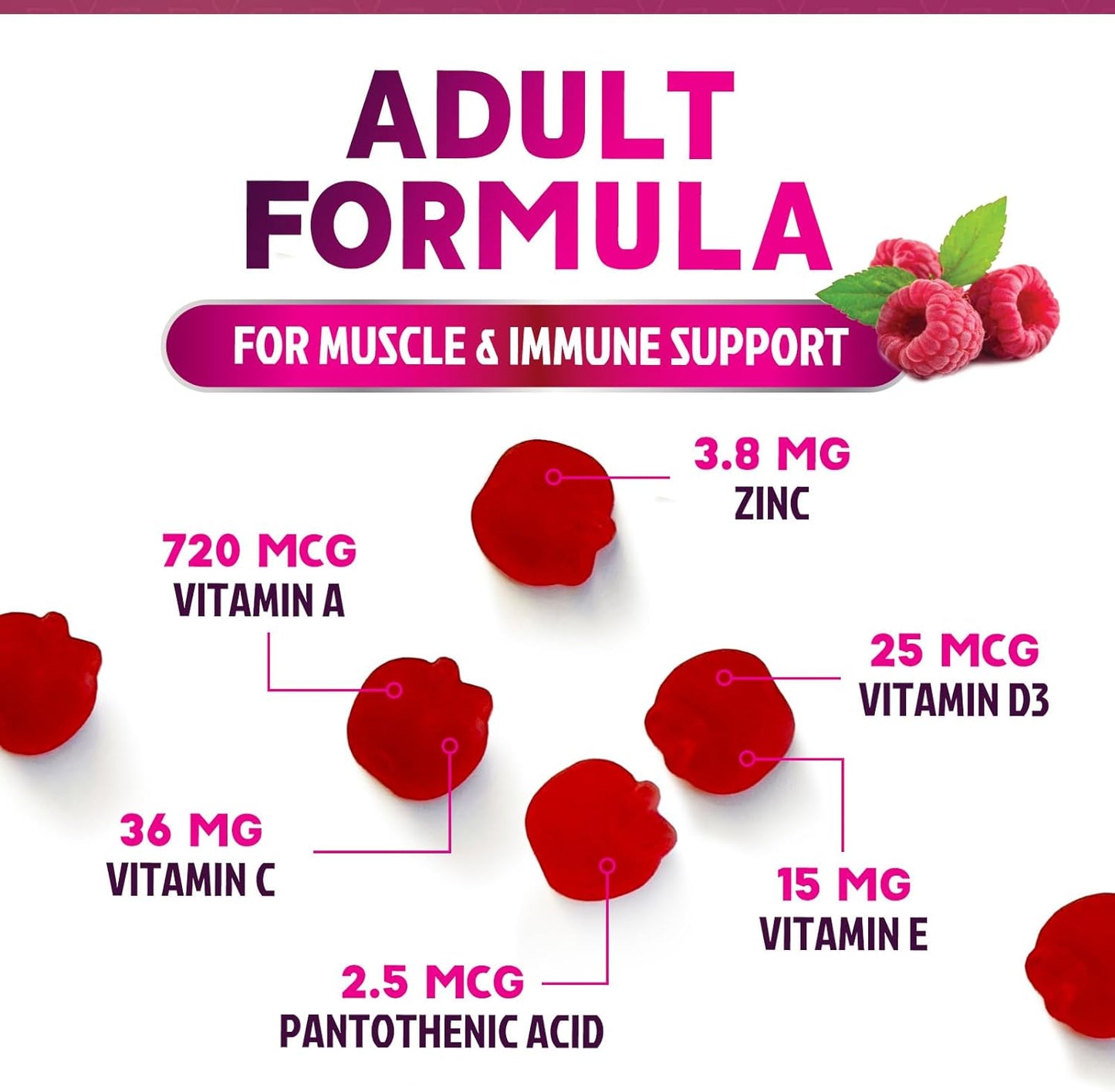 Berry Flavored Nature's Nutrition Multivitamin Gummies for Adults - Immune Health Support with Vitamin A, C, D, E, B6, B12, Zinc & Antioxidants - Non-GMO - 60 Count