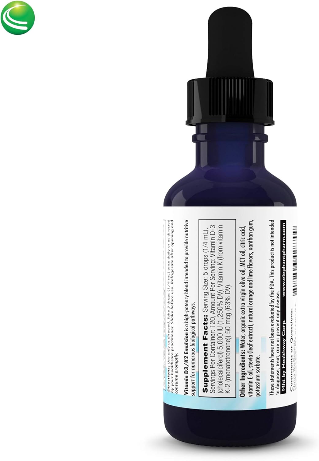 Berry Flavored Nutra BioGenesis BioGenesis Vitamin D3-K2 Emulsion Drops - 1 Ounce
