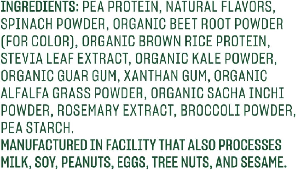 Berry Flavored Vega Protein and Greens Powder - Plant Based Protein with Veggies, Vegan, Non GMO, Pea Protein Mix for Women and Men, 1.3 lbs