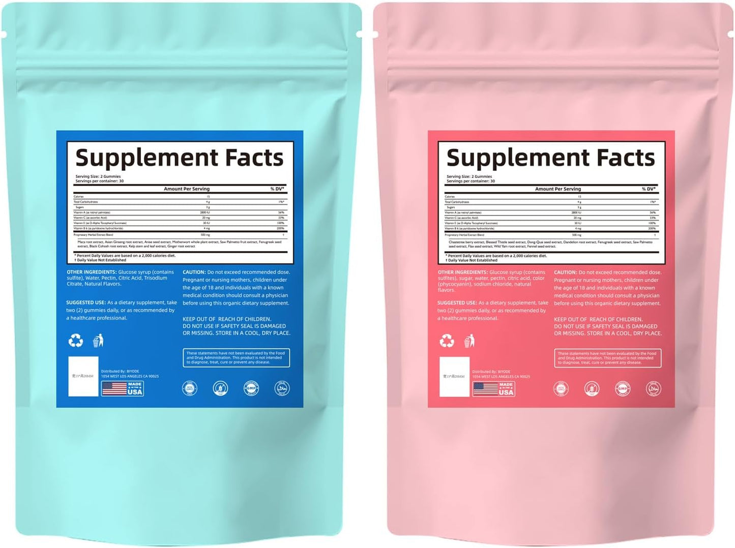 Berry Flavored Women's Bum & Chest Support Gummies Combo Pack - Workout Aid with Essential Herbs & Multivitamins for Women's Fitness, 120 Gummies