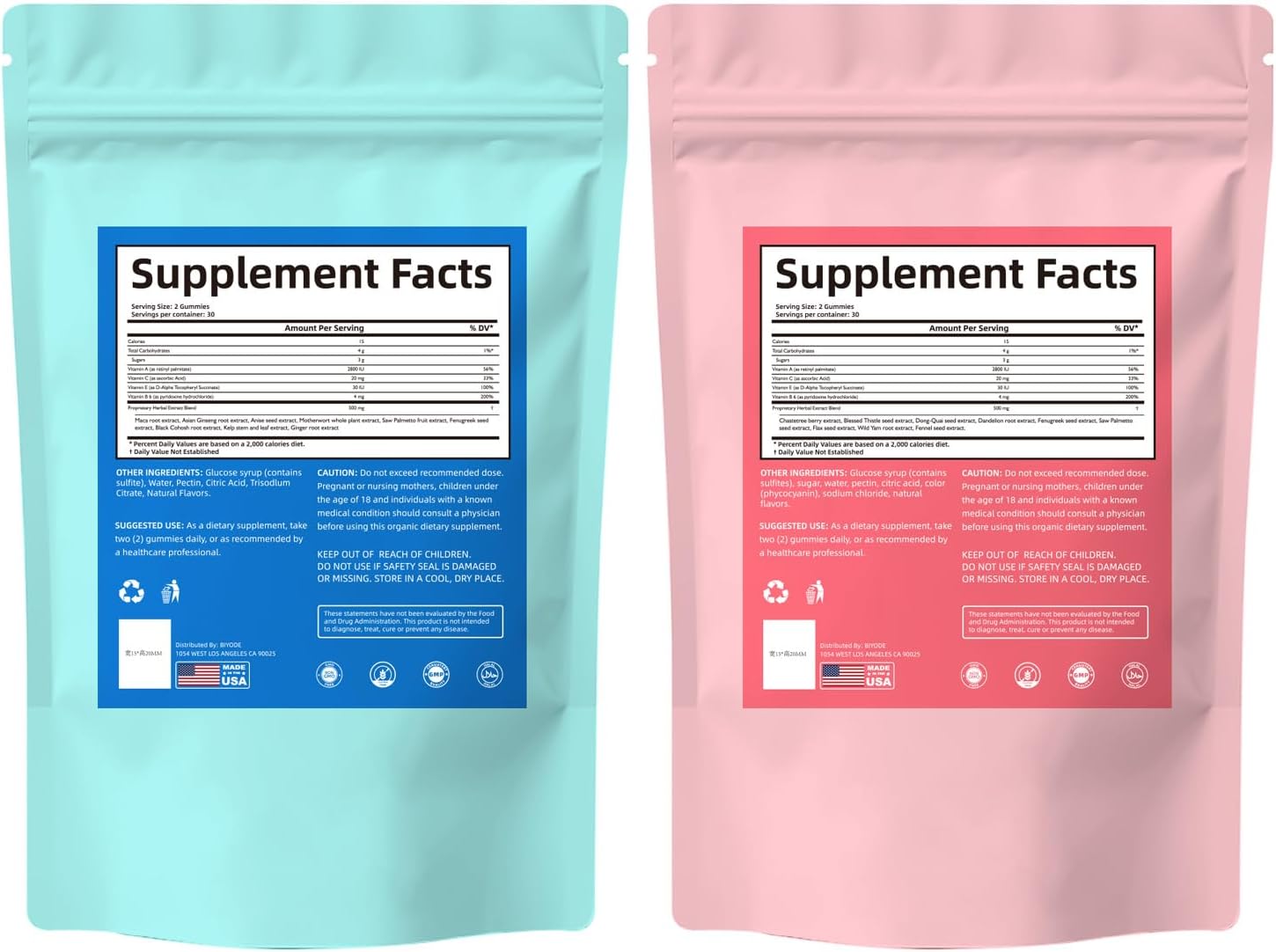 Berry Flavored Women's Bum & Chest Support Gummies Combo Pack - Workout Aid with Essential Herbs & Multivitamins for Women's Fitness, 120 Gummies