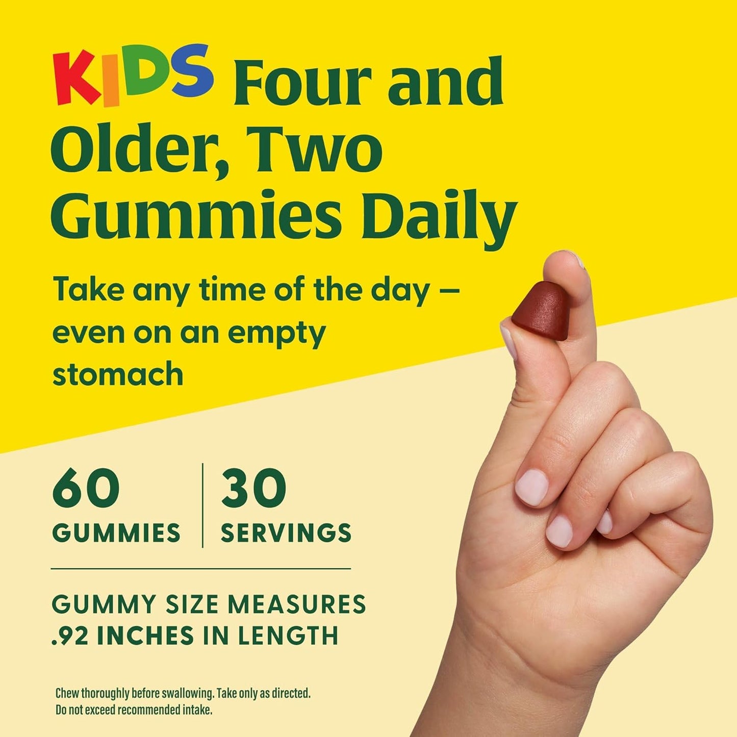 Berrylicious Kids Multivitamin Gummies - Immune & Brain Support - Ages 4+ - Vitamins C, D, Zinc, Choline - 60 Gummies