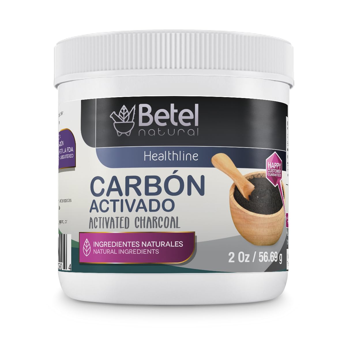 Betel Natural Premium Ultra Fine Activated Charcoal Powder - 100% Pure, 2 Oz