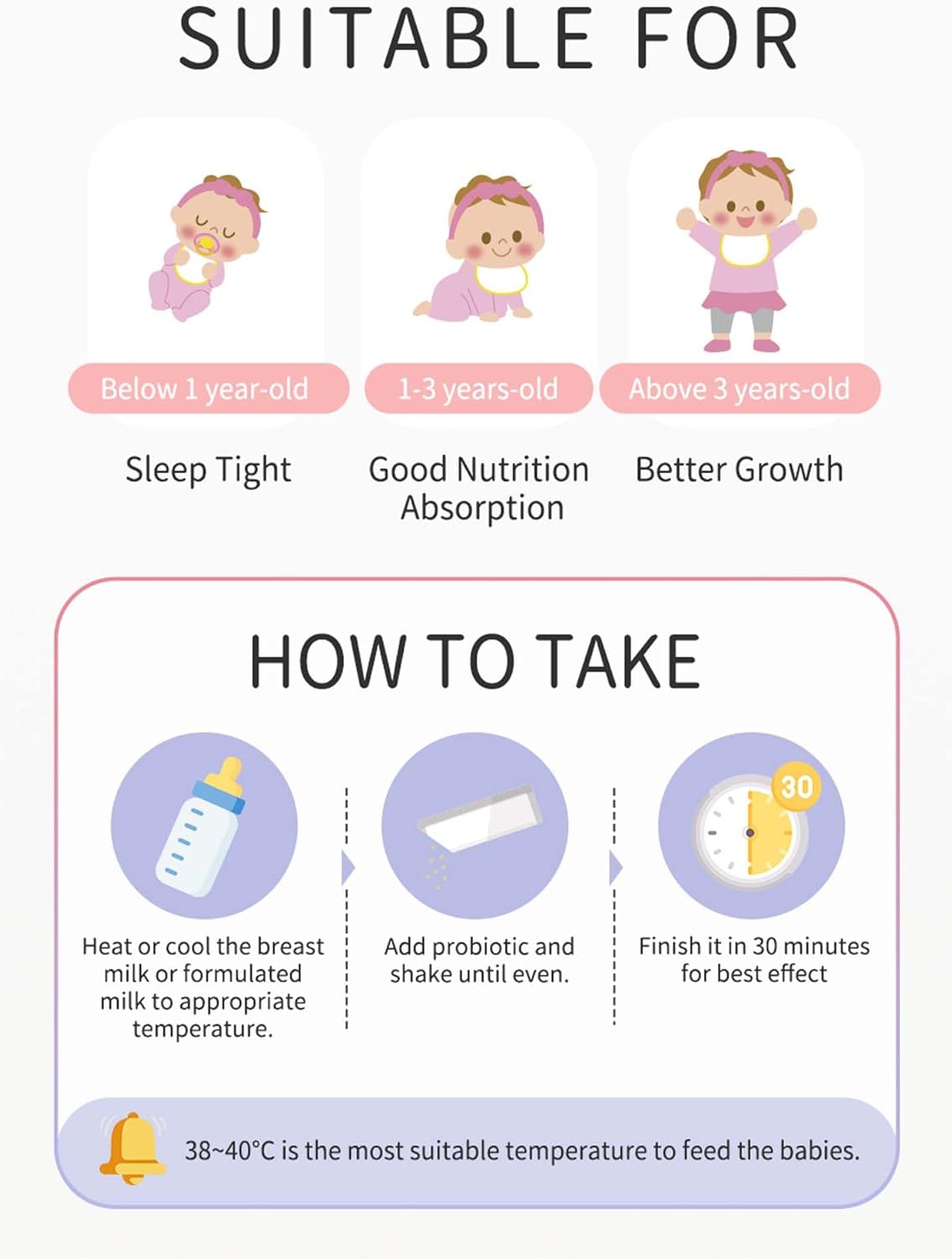 BHK Baby Probiotic Powder with Vitamin D for Colic, Gas, and Digestive Comfort - 30 Sticks for Newborns, Babies, and Infants