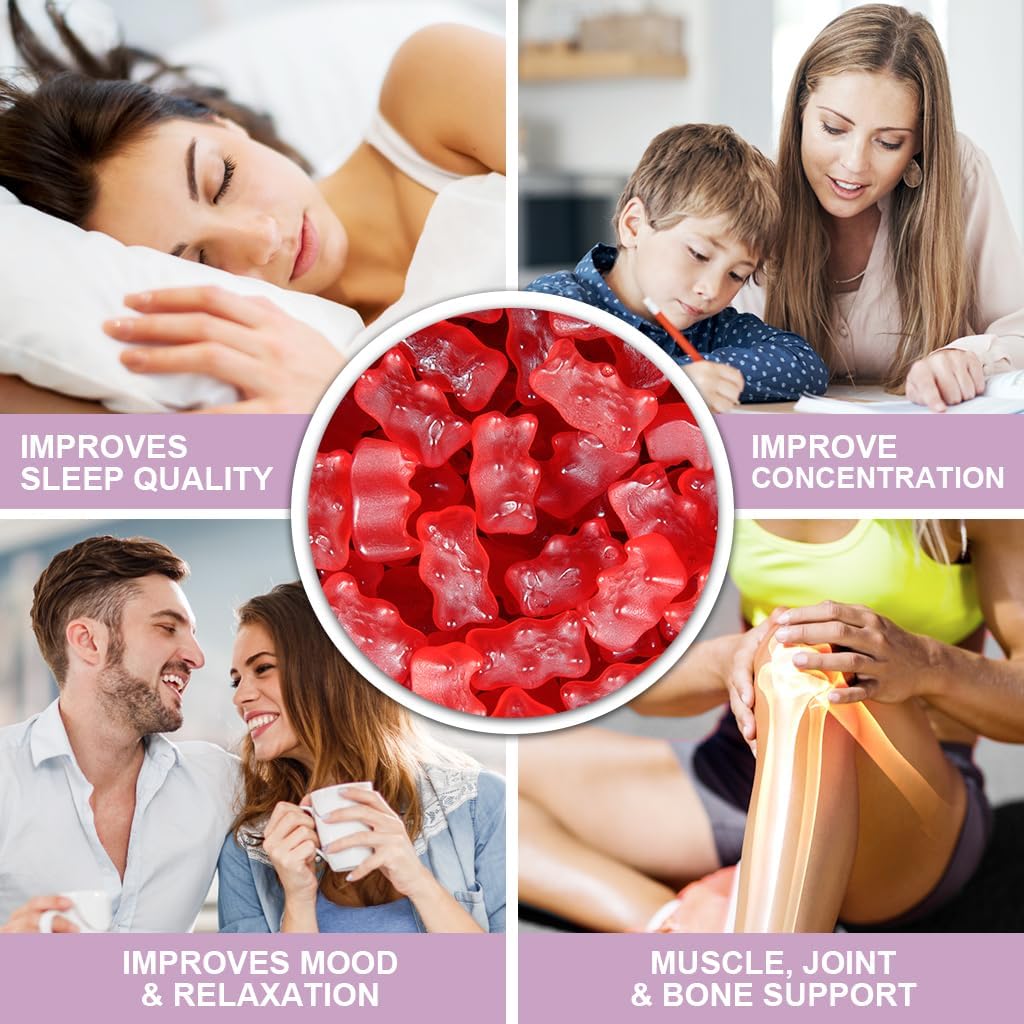 Biduka 900mg Magnesium Glycinate Gummies with Calcium, Sodium, and Vitamins, Vegan Formula - 60 Count