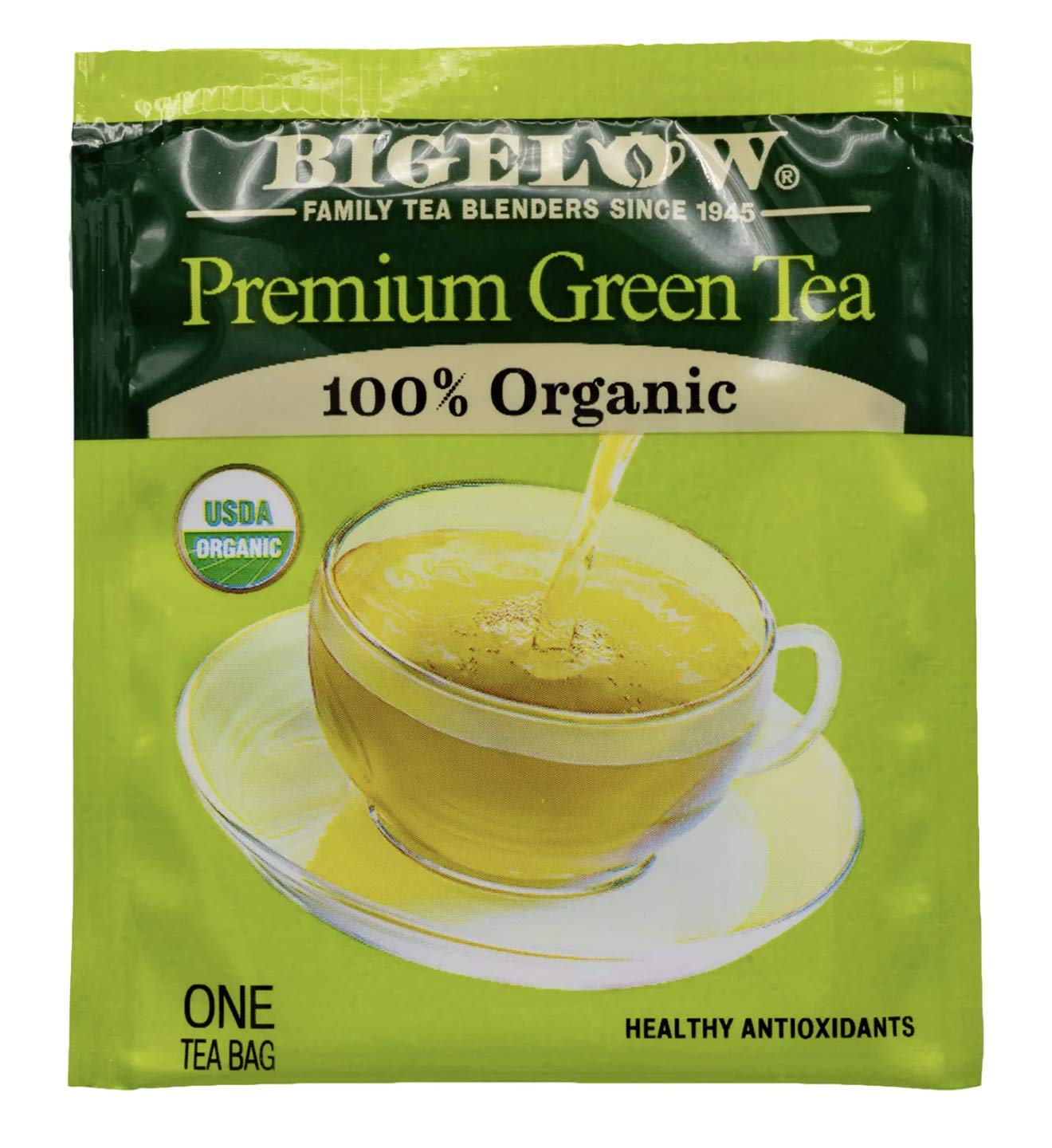Bigelow Organic Green Tea Bags - Bulk 160-Count Box for Fresh and Flavorful Brews