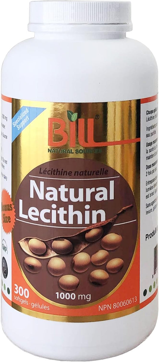 Bill Natural Sources Lecithin Supplement 1000mg - 300 Capsules