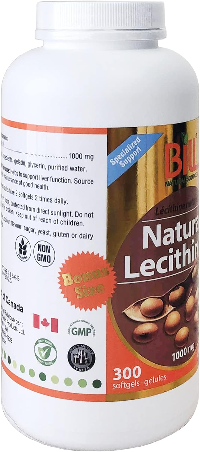 Bill Natural Sources Lecithin Supplement 1000mg - 300 Capsules