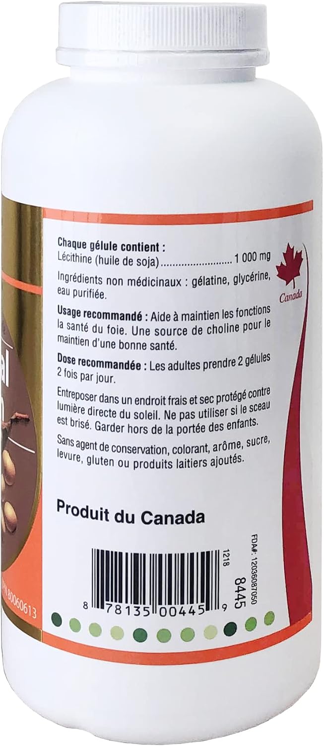 Bill Natural Sources Lecithin Supplement 1000mg - 300 Capsules