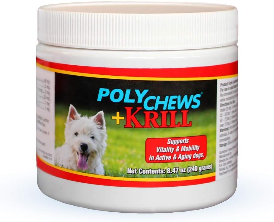 Bimeda Polychews Soft Chews with Krill and Beta Glucans for Joint Support, 60ct
