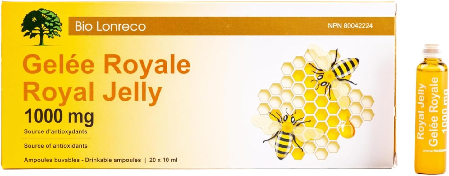 Bio Lonreco Inc. Royal Jelly 1000mg Liquid Ampoules - Pack of 20 x 10ml