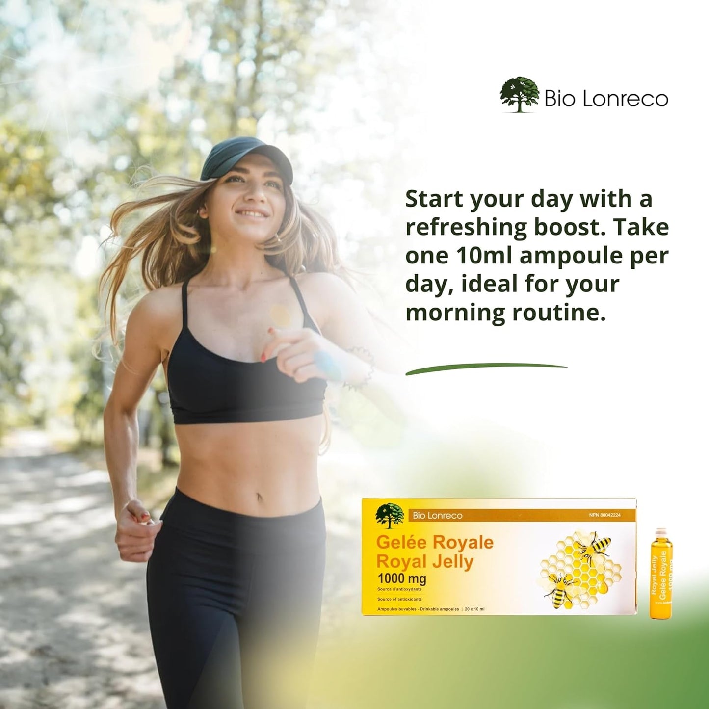 Bio Lonreco Inc. Royal Jelly 1000mg Liquid Ampoules - Pack of 20 x 10ml