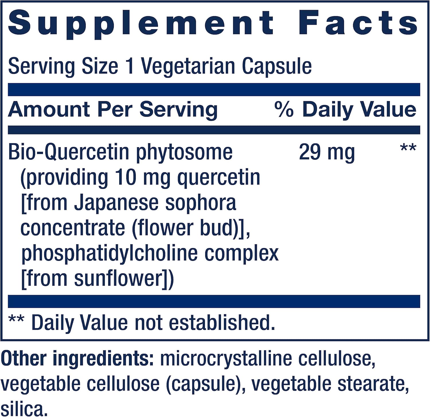 Bio-Quercetin Capsules for Immune & Heart Health Support, Gluten-Free, Antioxidant, 30 Vegetarian Capsules
