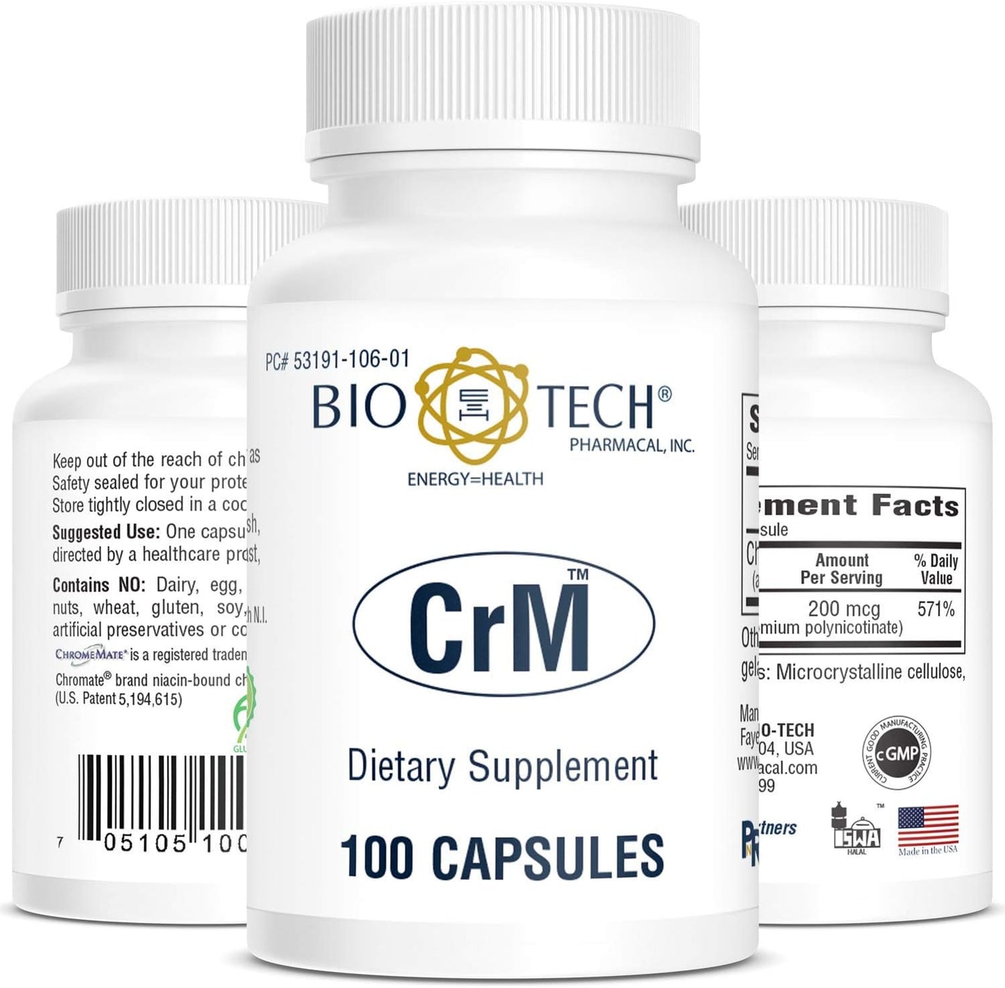 Bio-Tech Pharmacal CrM- 100 Count Supplement for Enhanced Performance