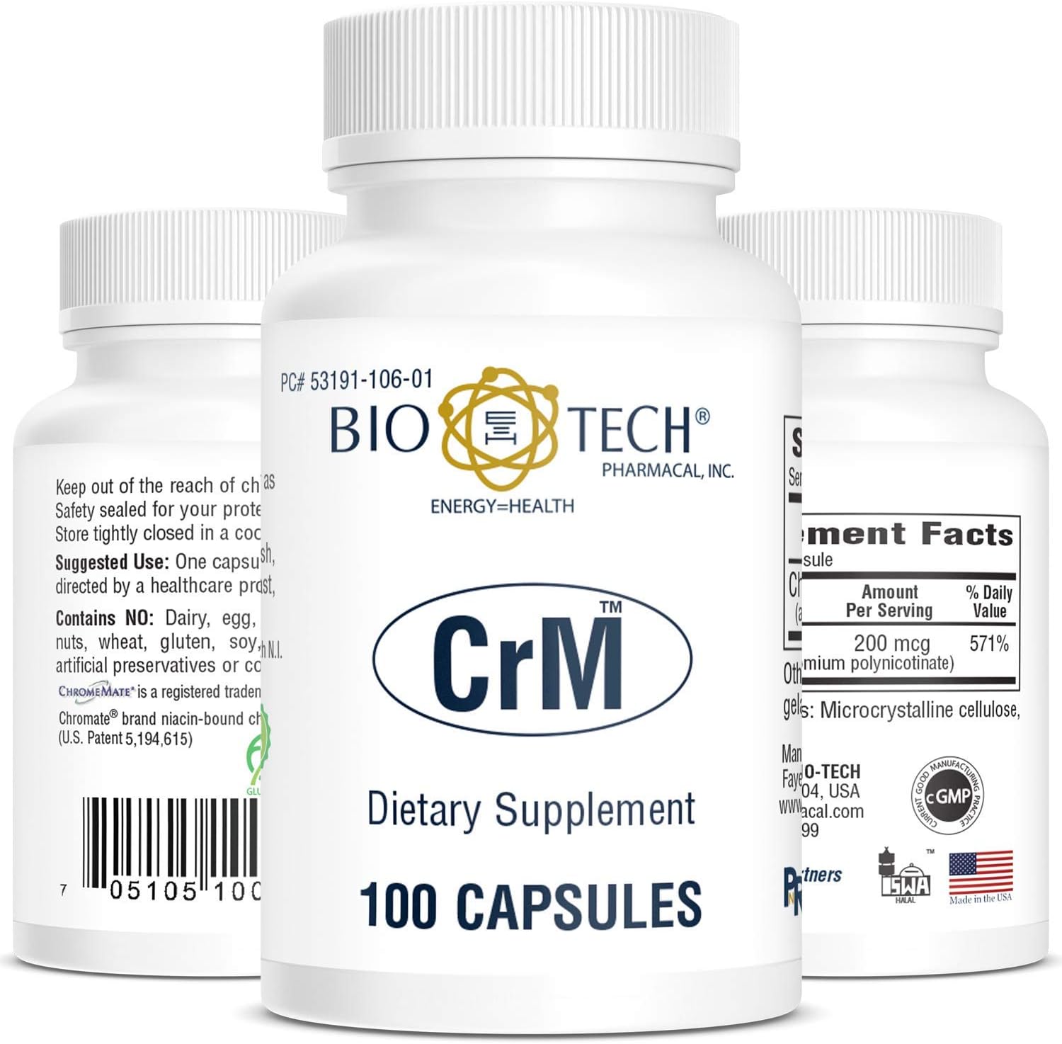 Bio-Tech Pharmacal CrM- 100 Count Supplement for Enhanced Performance