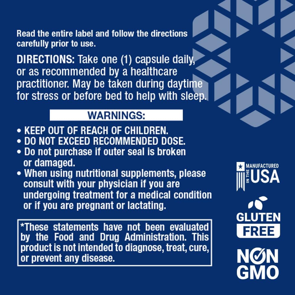 Bioactive Milk Peptides for Relaxation and Healthy Sleep - Gluten-Free, Non-GMO - 30 Vegetarian Capsules