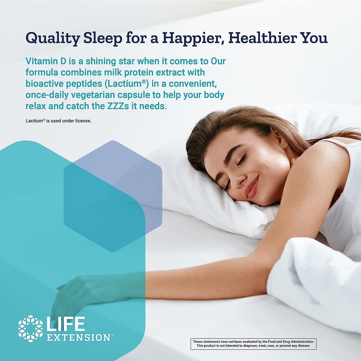 Bioactive Milk Peptides for Relaxation and Healthy Sleep - Gluten-Free, Non-GMO - 30 Vegetarian Capsules