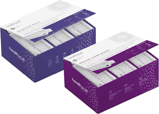 Bioactive Multi + Immune Super Boost Supplement Bundle for Men and Women - Maximum Absorption Liquid Supplements - 60 Gel Packs