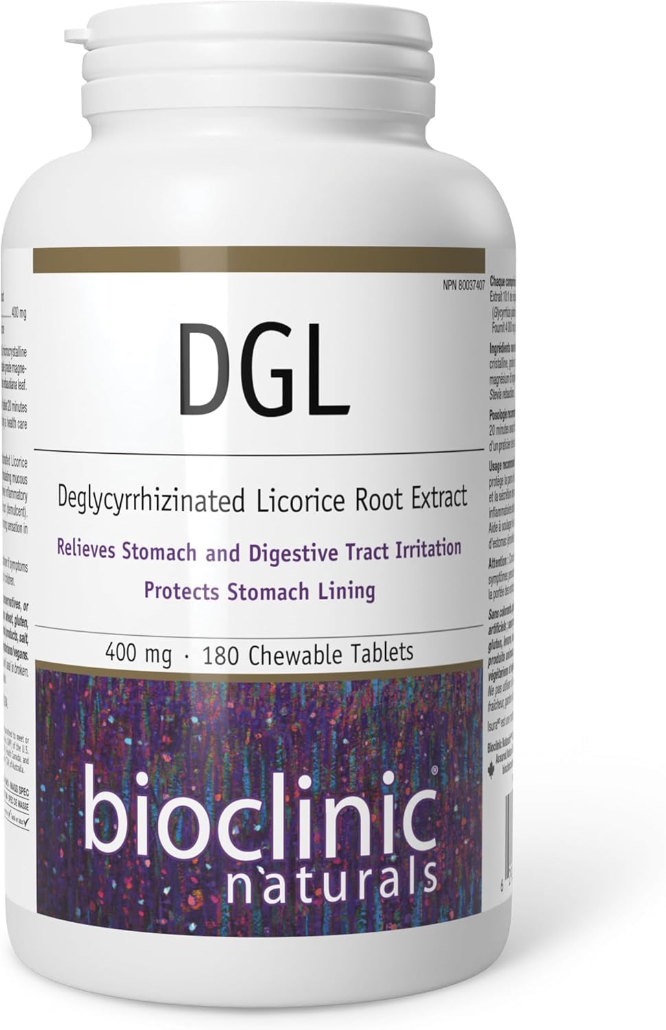 Bioclinic Naturals DGL 180 Chewable Tablets - 180 Count