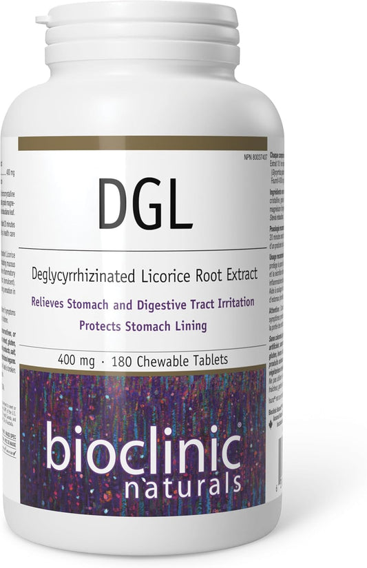 Bioclinic Naturals DGL 180 Chewable Tablets - 180 Count