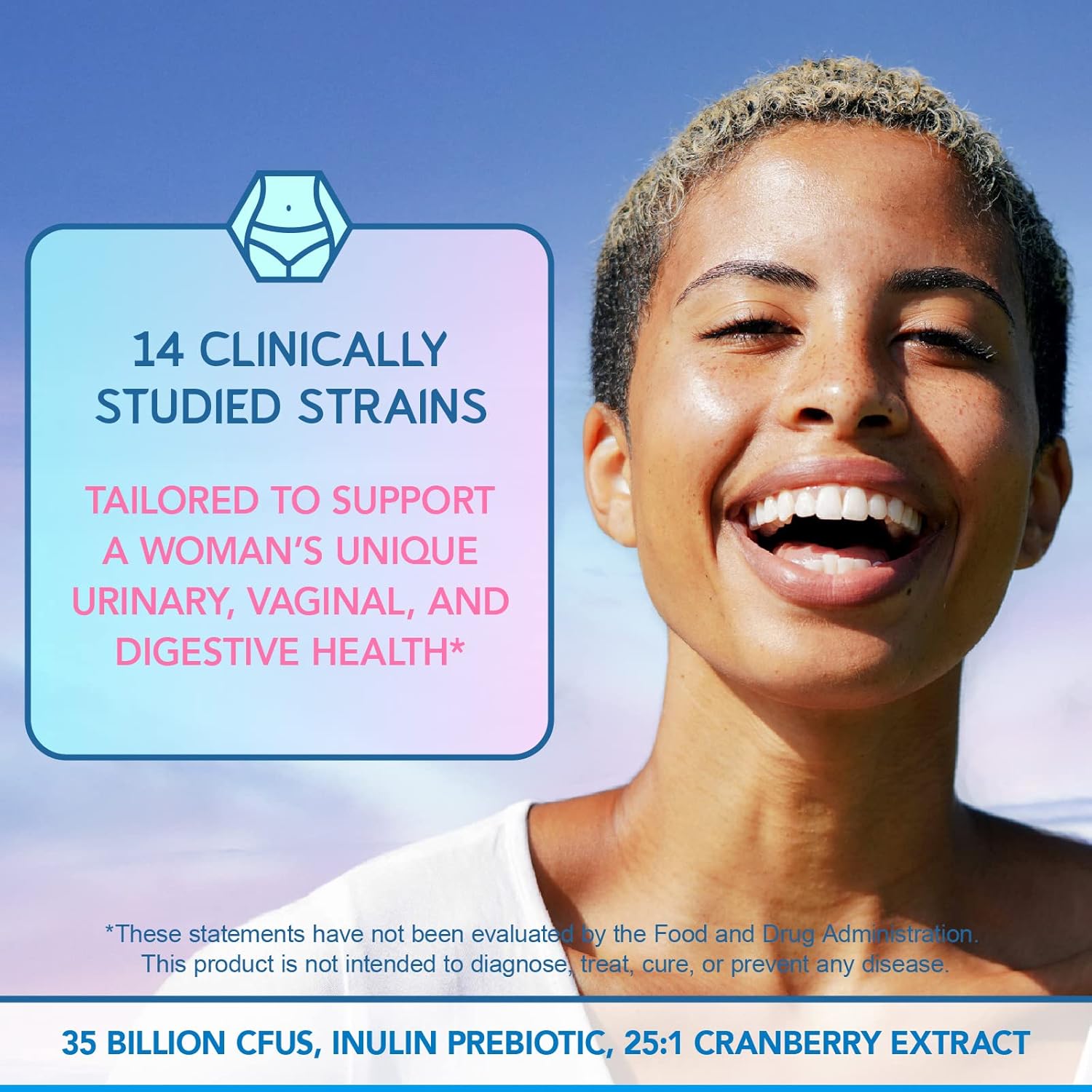 BioEmblem Beauty Probiotics for Women - 35 Billion CFU, 14 Strains with Biotin, Collagen, Prebiotics - Digestive, Hair, Skin, Nails - Vaginal Probiotics - Shelf Stable - 60 Capsules