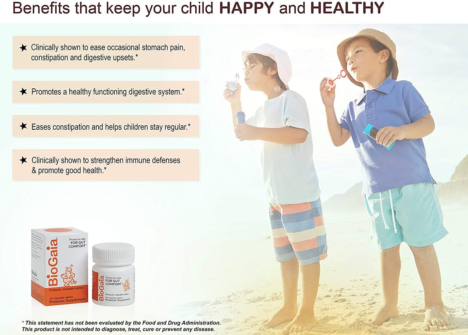 BioGaia Probiotic Chewable Tablets: Convenient Digestive & Immune Health Support, 30 Count Box
