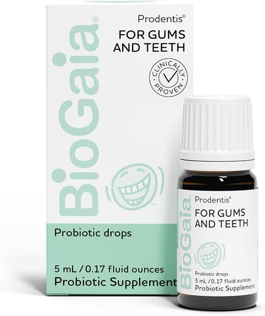 BioGaia Prodentis Dental Probiotic Drops for Healthy Gums & Teeth - Defend Against Dental Issues - Restore Oral Microbiome - Enhance Oral Health - 25 Day Supply