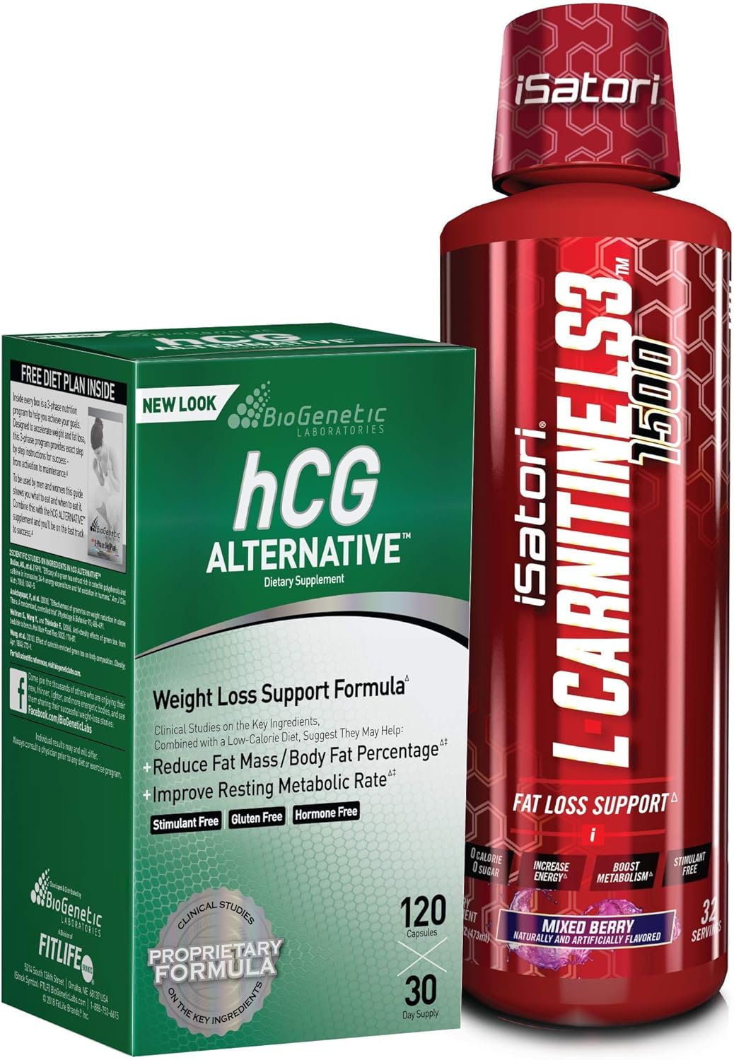BioGenetic Laboratories iSatori L-Carnitine LS3 Mixed Berry 1500mg Supplement - 32 Servings