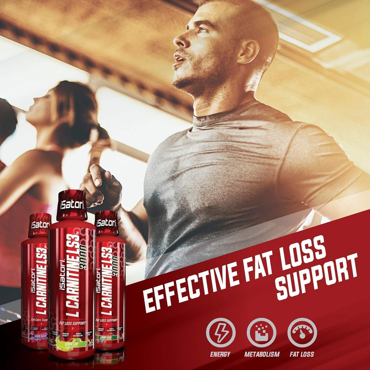 BioGenetic Laboratories iSatori L-Carnitine LS3 Mixed Berry 1500mg Supplement - 32 Servings