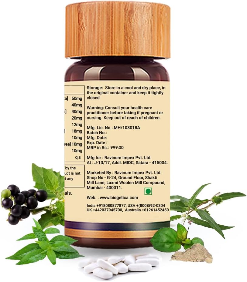 Biogetica Livosolve Herbal Supplement - Comprehensive Liver Support, Cleanse, and Detox - Protects Cells and Enzymes - Vegan and Non-GMO - 80 Tablets