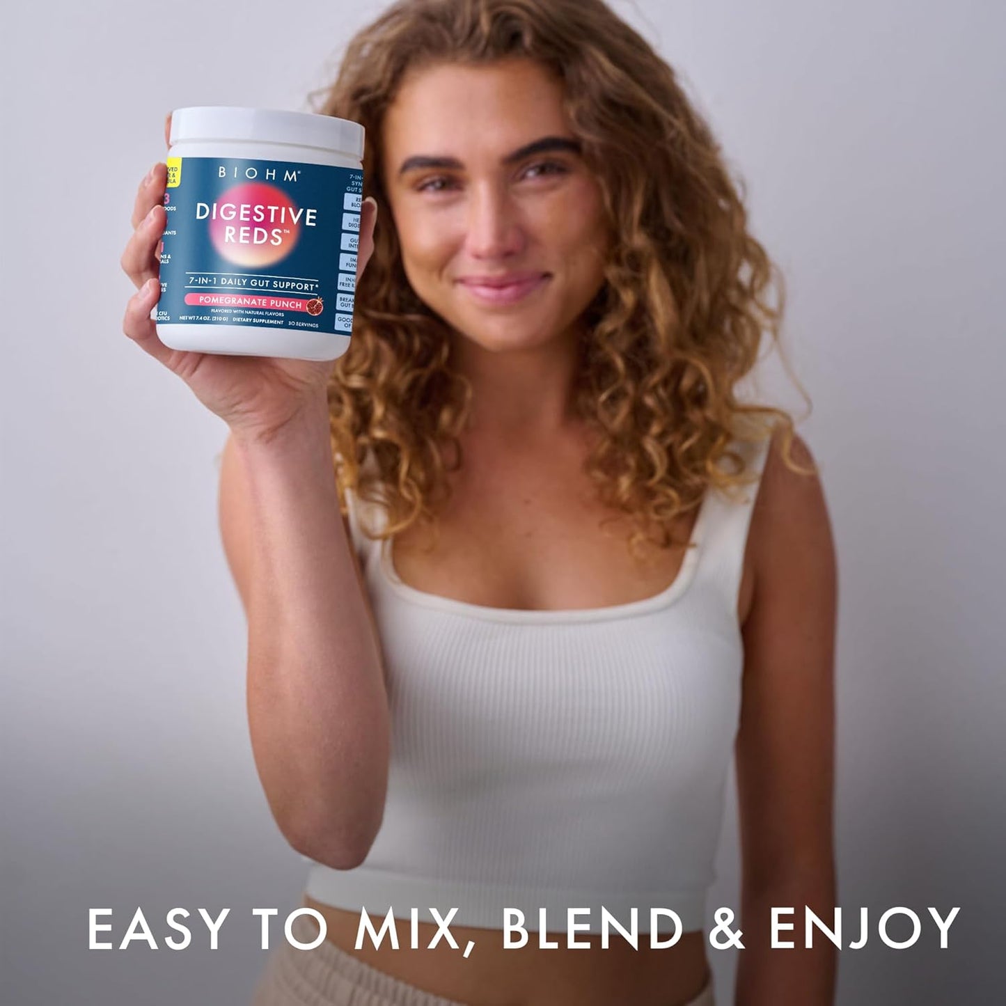 BIOHM Women's Probiotics Bundle: 30 Billion CFU & 210 oz Digestive Reds Powder for Gut & Vaginal Health, Antioxidants, Enzymes, Vitamins