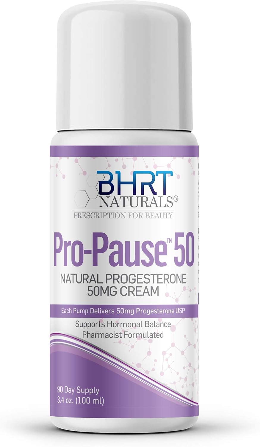 Bioidentical Progesterone Cream 5000mg - 90 Day Supply, USP Natural Menopause Relief - Pharmacist Formulated, Non-GMO - USA Made (1 Bottle)