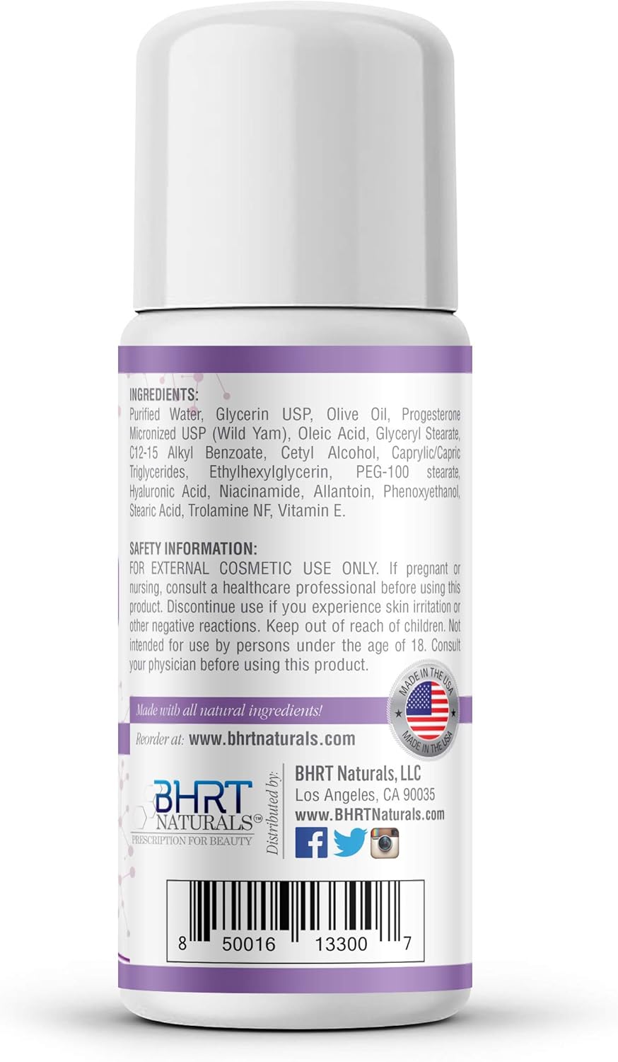 Bioidentical Progesterone Cream 5000mg - 90 Day Supply, USP Natural Menopause Relief - Pharmacist Formulated, Non-GMO - USA Made (1 Bottle)