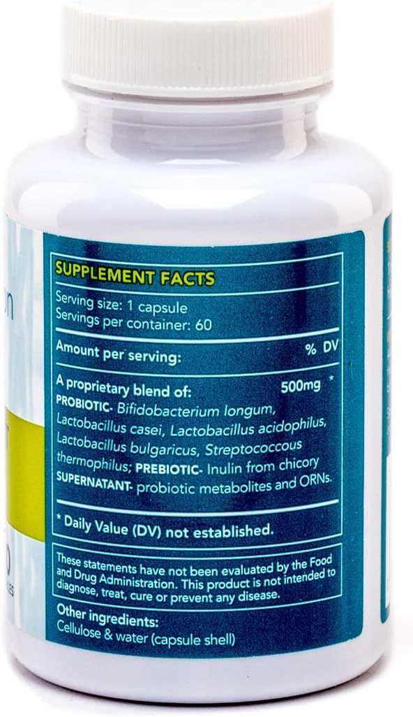 BioImmersion Supernatant Synbiotic Capsules - Advanced Probiotics with Antimicrobial Benefits - 60 Count