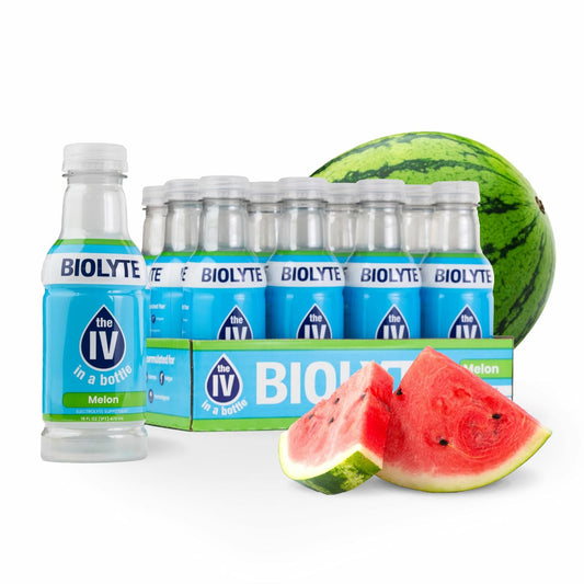 BIOLYTE Electrolyte Drink 12-Pack - Melon Flavor for Fast Hydration like an IV