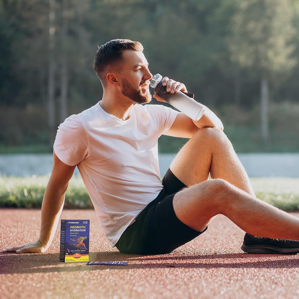 Biom Probiotics Probiomlyte Orange: TriBiom Microbiome Technology for Hydration, Endurance, Performance, Energy, Gut Health